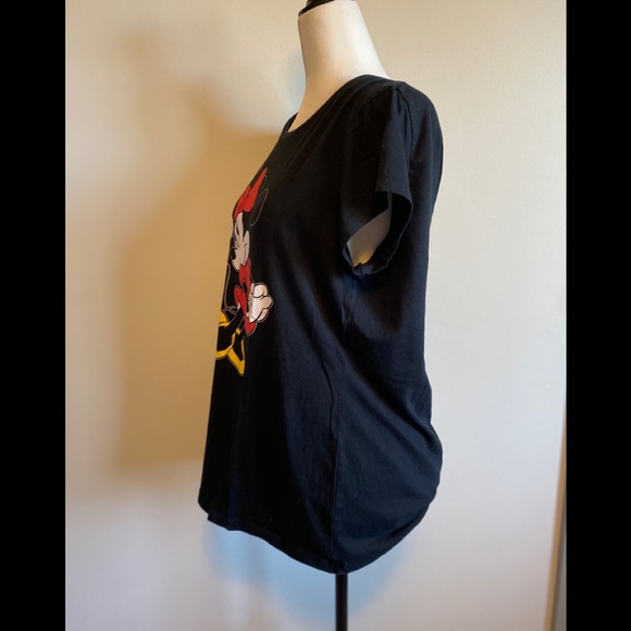 Disney Minnie and Mickey Mouse T-Shirt Black - Picture 4 of 7